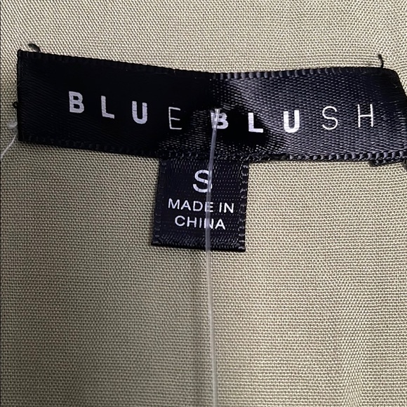 Blue Blush Green Ruched Wrap Romper - Picture 3 of 5